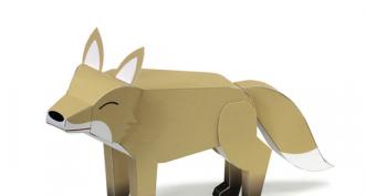 बड़े कागज के जानवरों के मॉडल