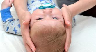Kūdikio 6 mėnesių galvos apimtis