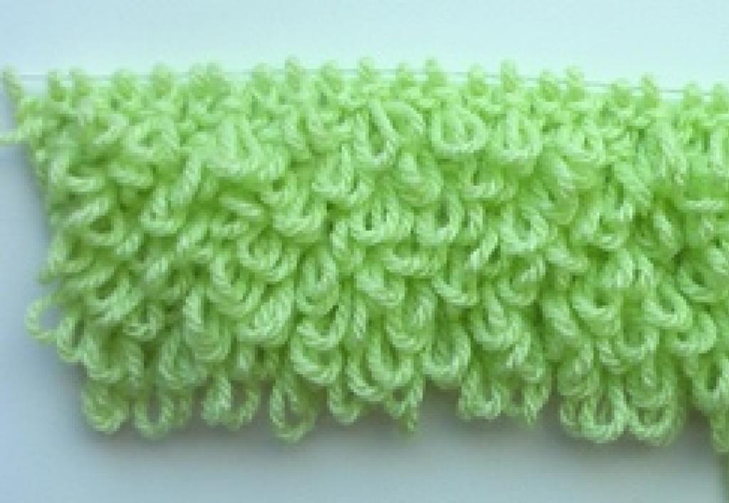 Crochet washcloth with elongated loops
