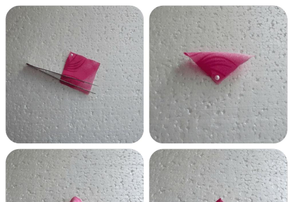 How to make kanzashi petals from ribbon - step-by-step master classes with photos Basic kanzashi petals