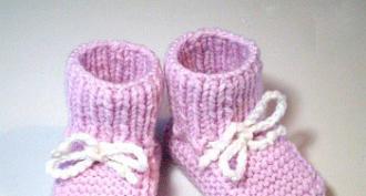 신생아를 위한 아름다운 크로셰 뜨개질 부츠: 다이어그램 및 설명