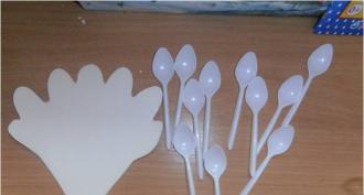 DIY plastične žlice obrti - neobične ideje foto proizvoda Obrt od žlica